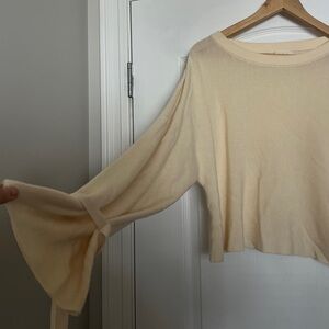 ARITZIA Wilfred - Elegant Cream Knit with Ribbons